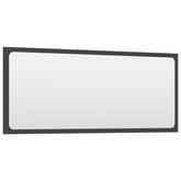 Bathroom Mirror Gray 35.4x0.6x14.6 Engineered Wood
